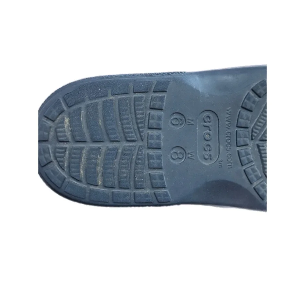 Crocs Classic Slide Mens 6 Womens 8 Navy Blue Excellent Comfort Sandals